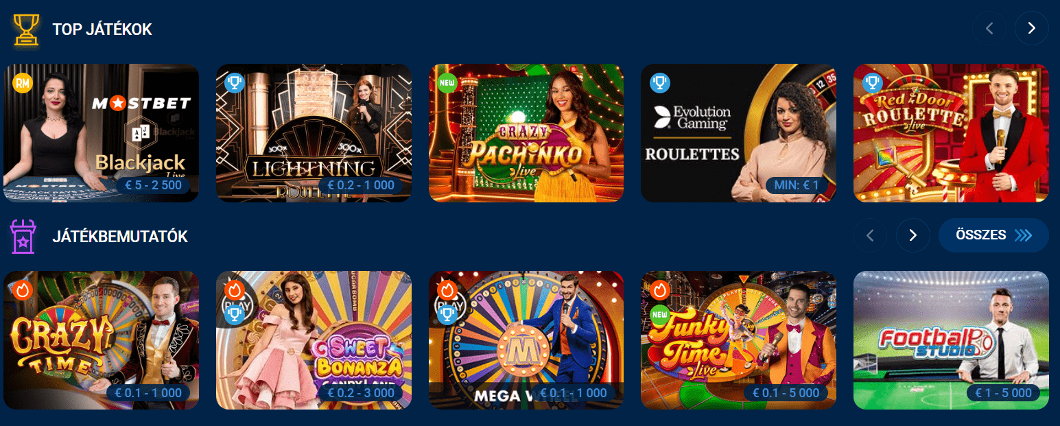 Mostbet live casino