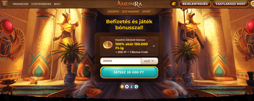 Befizetés és játék bónusszal